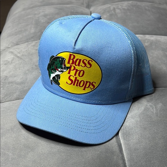 Bass Pro Shops Blue Trucker Hat - Picture 1 of 7